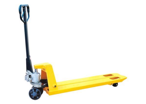 Super Narrow 2 Ton Hand Pallet Truck 160mm Steering Wheel Customized Design