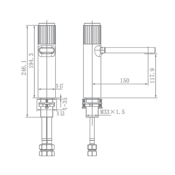 Краны смесителя AMP11852 таза горячей/холодной воды для Bathroom санузла