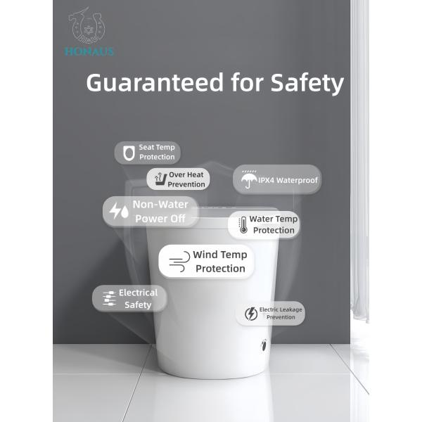 Wall Hung Smart Intelligent Toilet Bowl Nano Glaze Multi Function Luxury Hotel