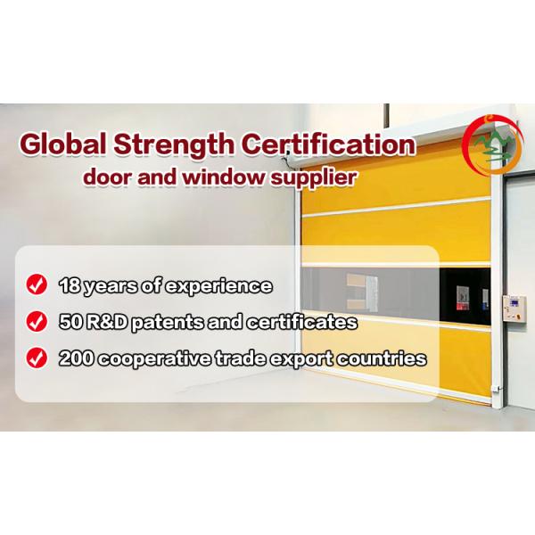 Modern Design Automatic Industrial PVC Fast Door Self Repairable Soft Curtain Roll Exterior Steel Polymer Clean Windproof