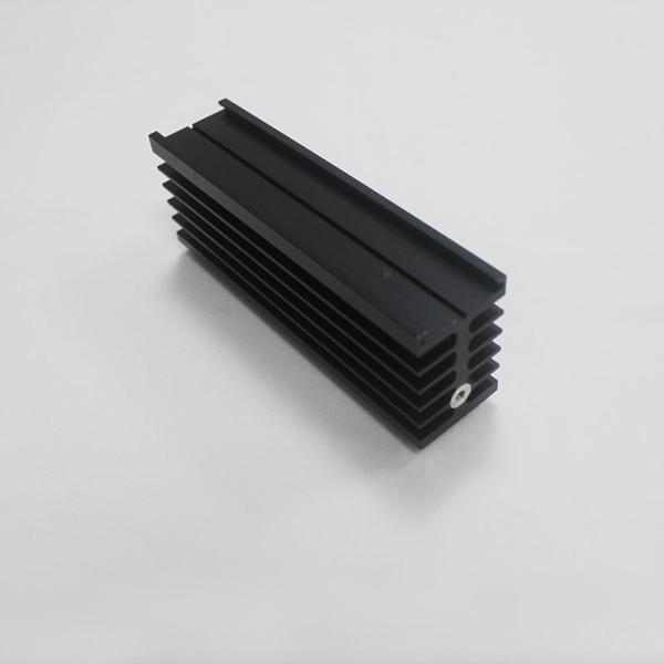 High Efficiency Aluminum Profile Cooling Heat Sink Black Anodizing