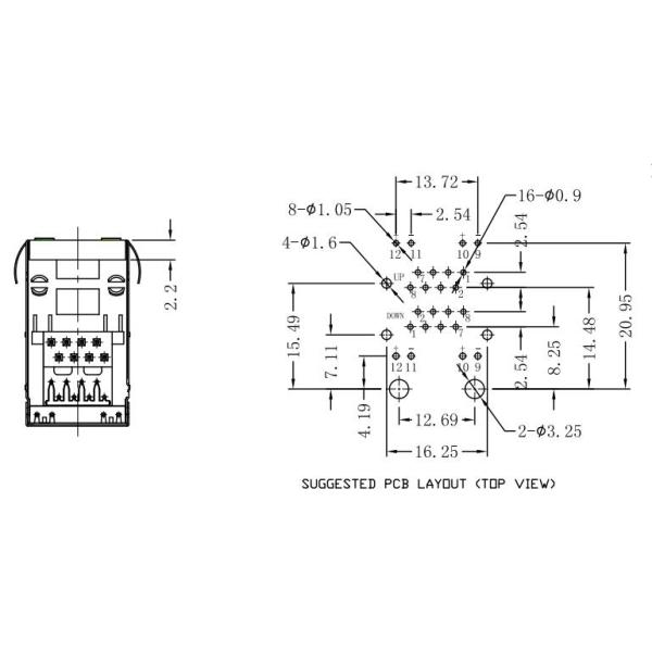 10118075-513Б010ЛФ штабелировало 2С1 соединитель модульное Джека ЛПДЖЭ106САХНЛ порта РДЖ45