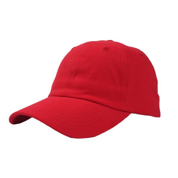 Personalised Cotton Sports Wear Red Dad Caps With Crown Unisex