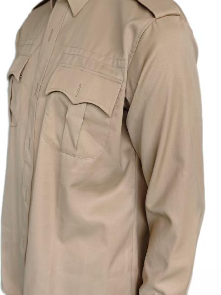 Military Dress Simple And Elegant Classic Khaki Officer'S Dress Uniform Set Wool Polyester Blend Shirt And  Pants Ceremonial Uniform