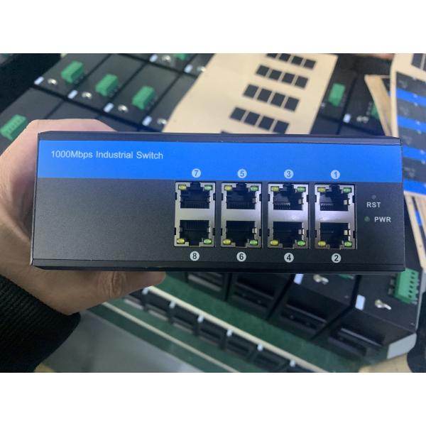 8-Port Unmanaged E-Mark Ethernet Switch Vehicle Network 12VDC 24VDC Fanless