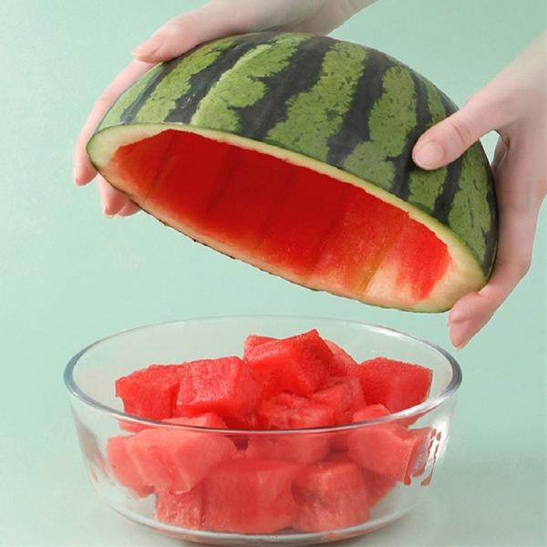 304 Stainless Steel Watermelon Slicer Cutter and Tongs in One Durable Cutting Machine