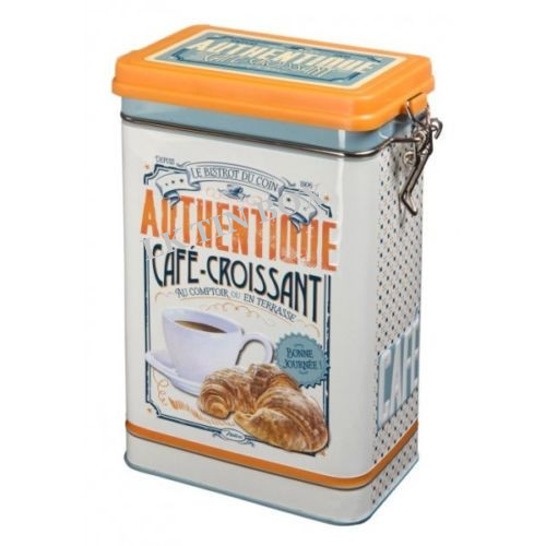 Rectangular Metal Airtight Coffee Red Tea Tin Box