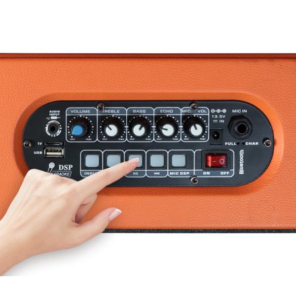 Portable Dual Outdoor Bluetooth Speakers 10m 5.25 Inch Wooden Speaker