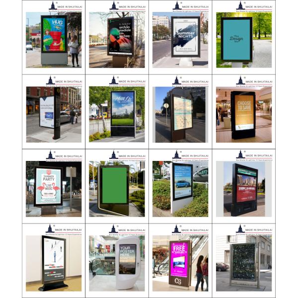 50mm Pole Dia Outdoor Advertising Light Box