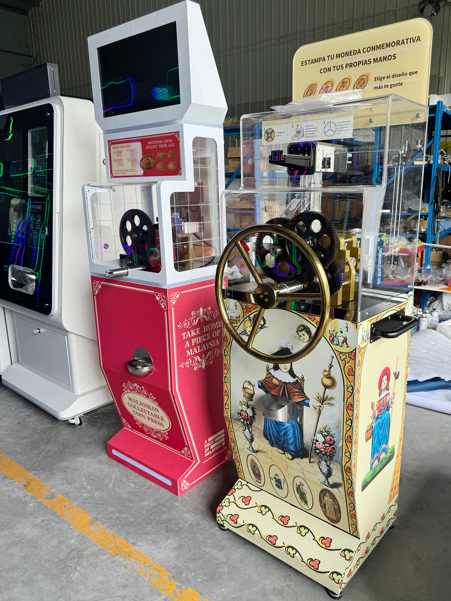 Mechanical No electricity peso coin Press Machine Manual Hand Wheel Operated Souvenir Coin Embossing Machine 0 Power Coin Equipment For Museum Tourist Spot Amusement Park Scenic Tour Gift Shop