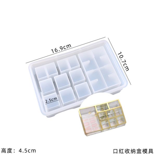 DIY crystal dropper molds, multiple beautiful and creative lipstick storage boxes, silicone molds, spot wholesale