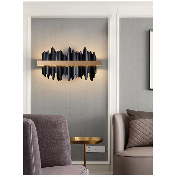 Modern led wall sconce light gold/black bedroom living room luxury wall light（WH-OR-67)