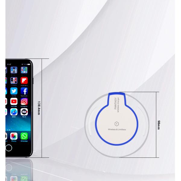 Hot Selling Crystal Wireless Fast Charger, Safe and High Quality Wireless Charger Pad