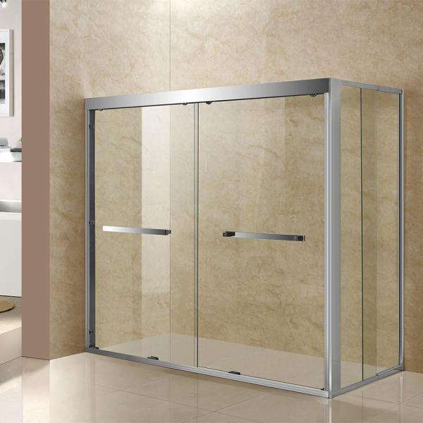 cabine de douche contemporaine，cabine de douche aux portes pivotantes