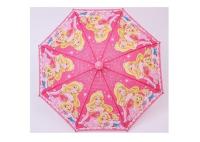 Comprimento cor-de-rosa 70cm do eixo do metal do guarda-chuva 8mm das auto crianças das meninas com copo plástico