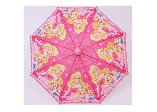 Comprimento cor-de-rosa 70cm do eixo do metal do guarda-chuva 8mm das auto crianças das meninas com copo plástico