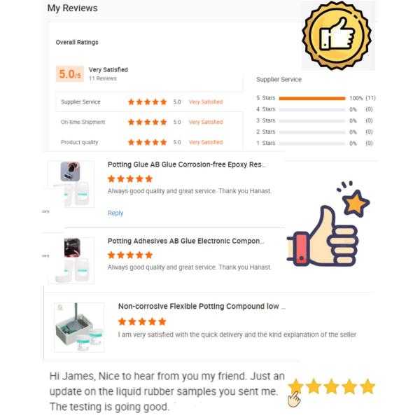 Gel de silicone électronique résistant à la température -60-200°C, durée de conservation 6 mois avec support de personnalisation