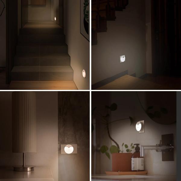 Plug In AC110V UK Dusk To Dawn Sensor Light 3x AAA LED Night Light