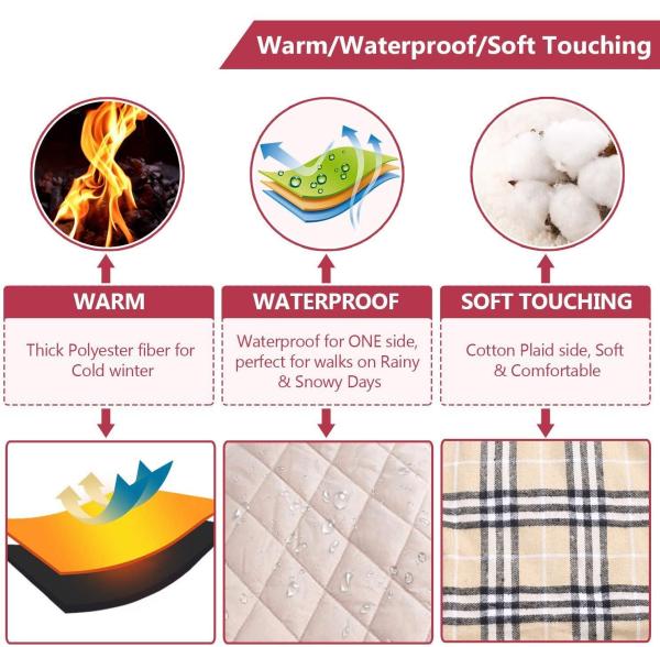  				Waterproof Windproof Dog Coat Cold Weather Warm Dog Jacket 	        