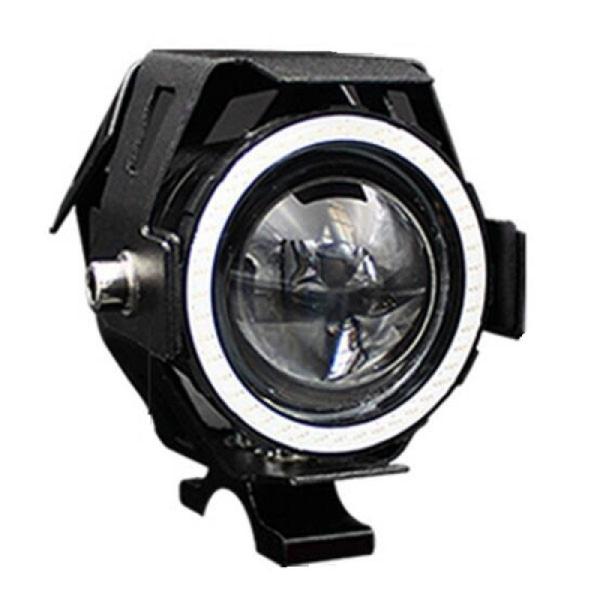 U7 15W Angel Eye Motorcycle Driving Lights 6000k - 7000k Aluminum Alloy