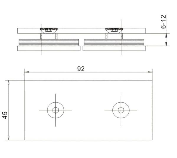 Easy Installation Shower Door Clamps Long Lasting Corrosion Resistance