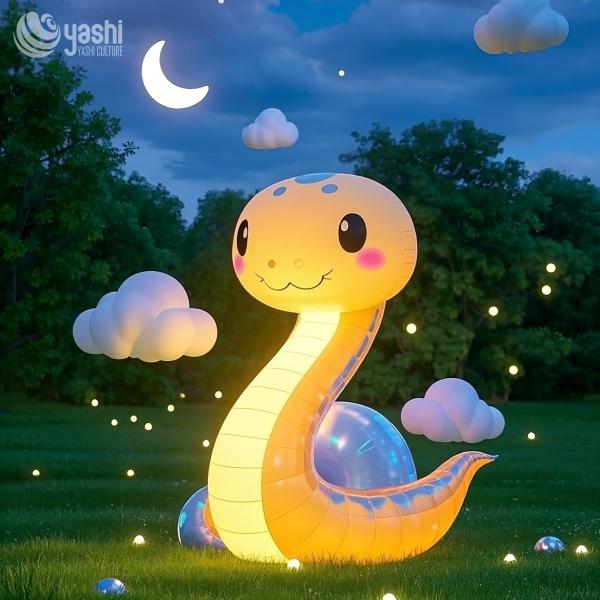 Large Cartoon Animal Inflatable Decorations Light Up Movable for Street Art Outdoor