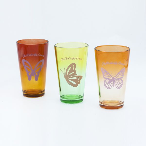 500ml cup with color spraying and decal fired memorable for Liang Zhu enthusiasts