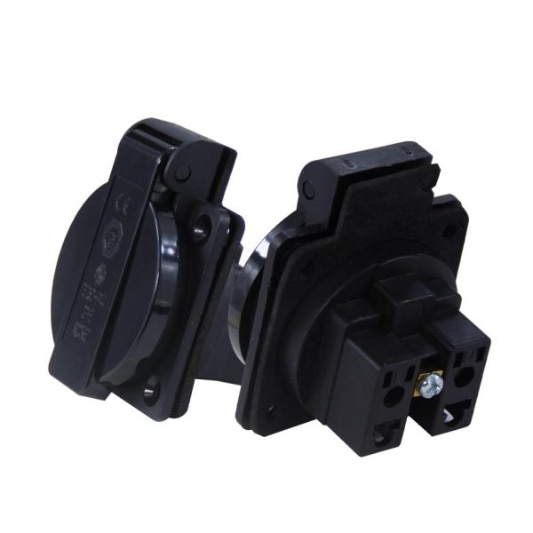 Adaptador de tomada à prova d'água com plugue EU de 3 pinos para energia externa
