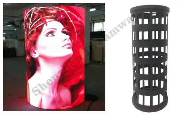 1000 Nits P3 SMD Indoor Advertising LED Display Signs Soft Flexible 360 Degree Module