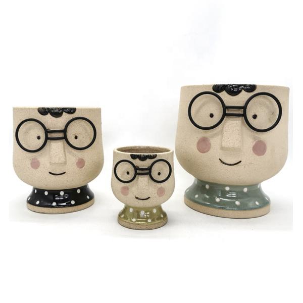 Уникальный цветок в форме мальчика сочный горшок 3D керамика Красивый Instagram