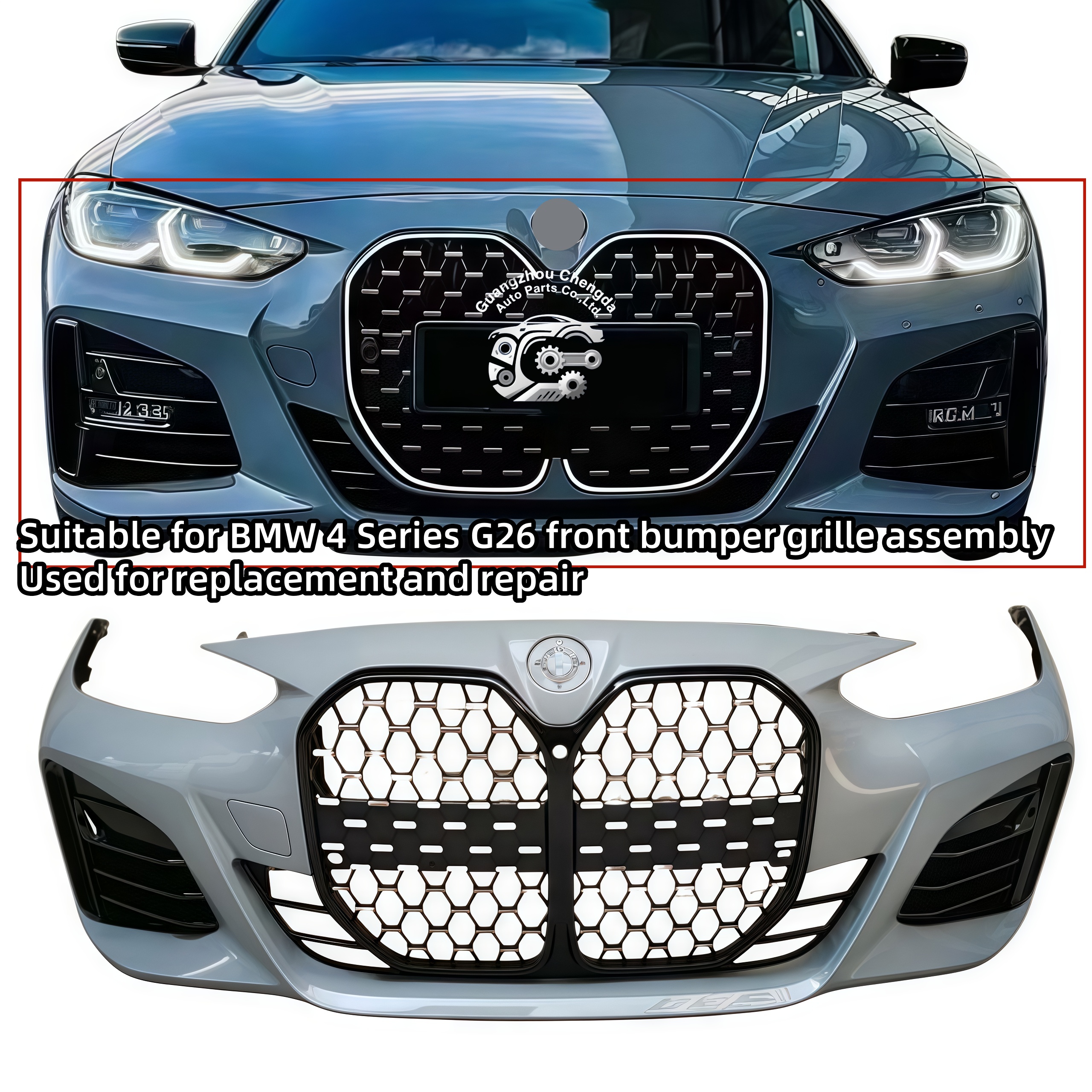 High-quality for BMW 4 Series G26 Front Bumper Assembly Car Accessories Bumper Assembly Grille Frame Headlight Radiator