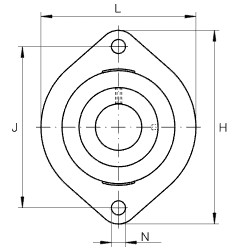 INA FLCTE12 FLCTE12-XL Material de hierro fundido de dos tornillos, rodamiento de bolas de bloque de almohada con brida