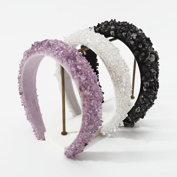 Europe United States fashion Baroque crystal heavy industry beaded irregular gravel headbands luxury accessories