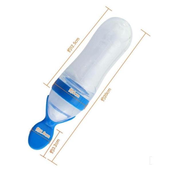 Professional Design Silicone Baby Products Silicone Feeding Bottle With Spoons 90ml