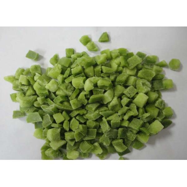 Wholesale Chopped Individually Flash IQF Frozen Green Bell Pepper Diced/Green Pepper Cubes