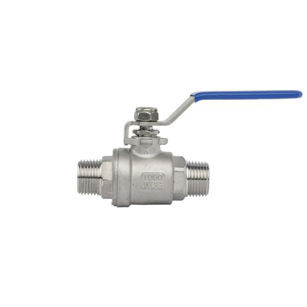 Full Bore 2PC Male Threaded Ball Valve Stainless Steel 304 316 1000wog PN1.0-32.0MPa