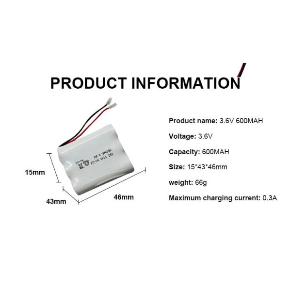 Аккумулятор из никеля и кадмия 800 мАч 3.6в 600 мАч