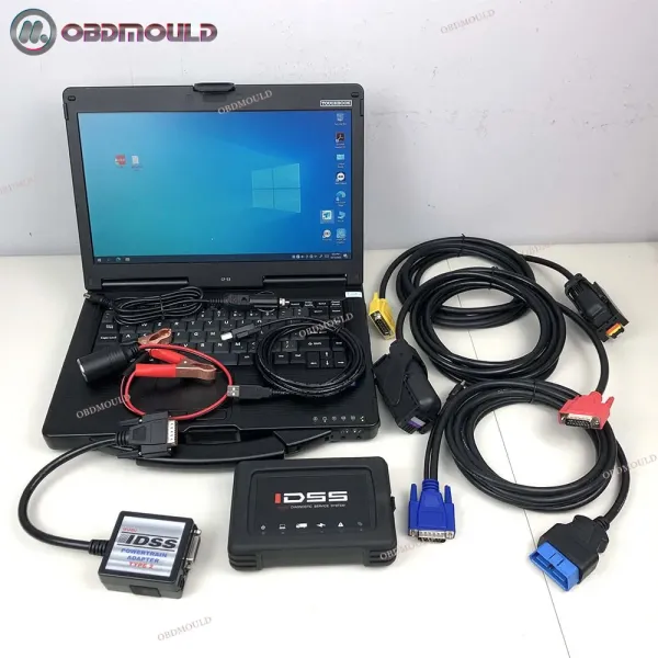 Laptop CF53 con escáner de diagnóstico IDSS original de Isuzu con software versión 2025, hardware y software todo en uno, soporte multilingüe para diagnóstico de camiones y excavadoras