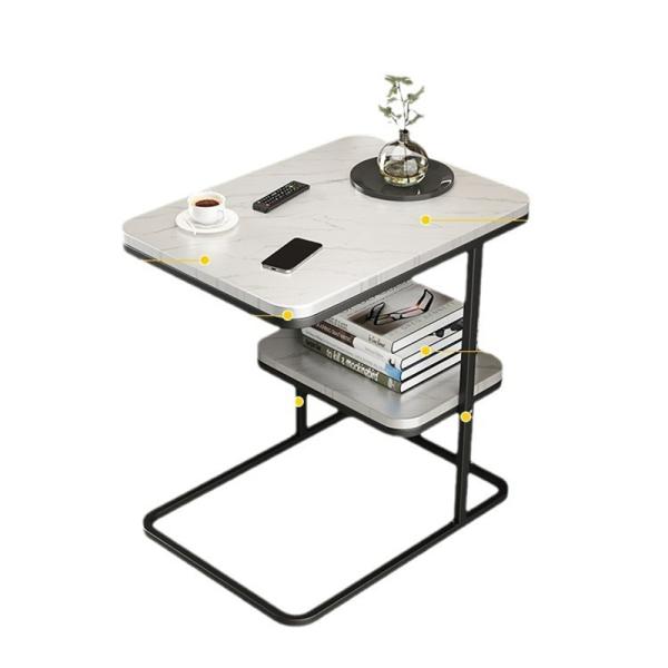 Mail Packing Wooden Living Room Small Table Modern Design Style Metal Frame Wood Platform Corner Console with Storage Space