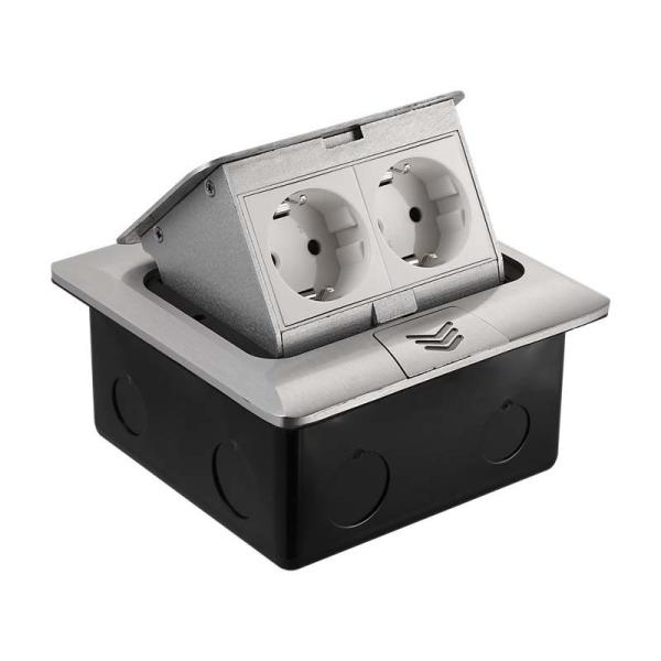 Британский/европейский/французский/универсальный комбинированный напольный розетка с алюминиевой сплав панель