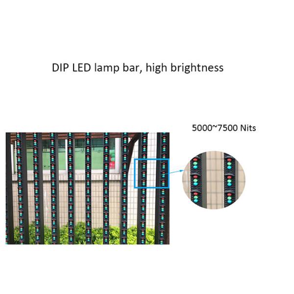 Light weight easy installation see-through Led Curtain Display with Meanwell Power supply