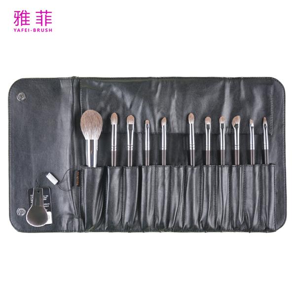 88A21212 Animal Hair Natural Hair Private Label Custom Luxury Goat Hair Professional Makeup Brushes Set