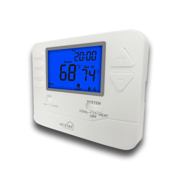 OCSTAT 省エネ 24V 有線プログラマブルルームデジタルサーモスタット (暖房/冷房用)