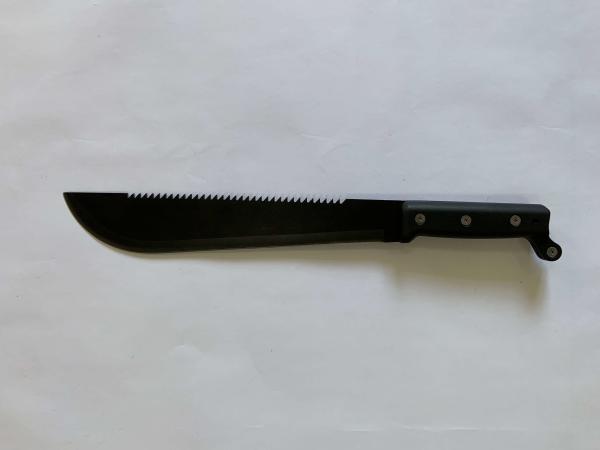 ODM Saw Tooth Black Blade Spring Steel Machete 20in Plastic Handle