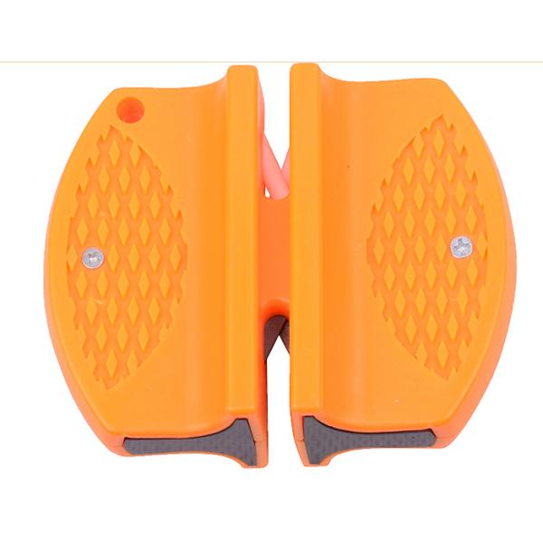 Мини карманный оранжевый заточник ножа карбида вольфрама для ножа металла на открытом воздухе спорта