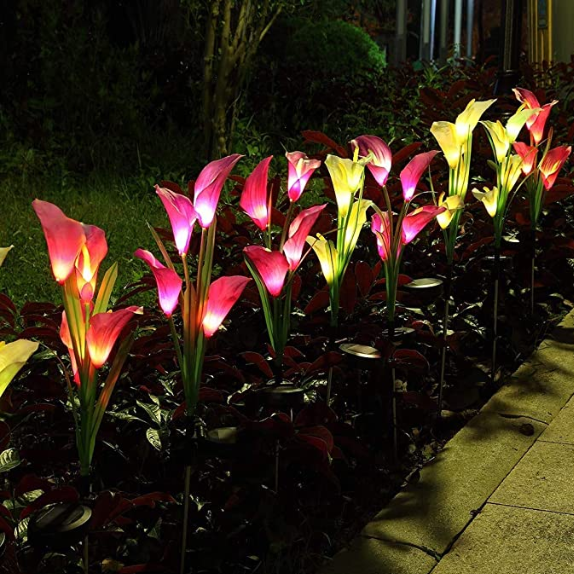 Courtyard Decoration IP65 1.2V Solar Powered Flower Garden Lights