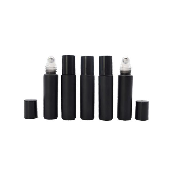 O rolo vazio do perfume da cor preta engarrafa 5ml -10ml para o cosmético/creme do olho