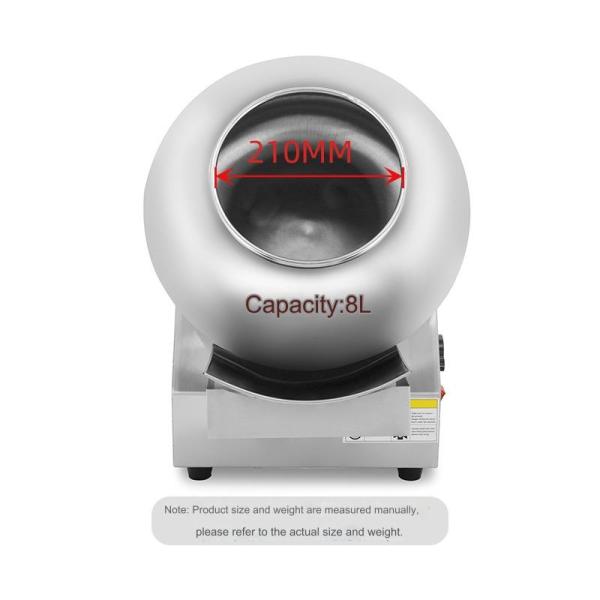 Long Service Life Mini Chocolate Coating Machine with 8L Capacity and 21KG Weight