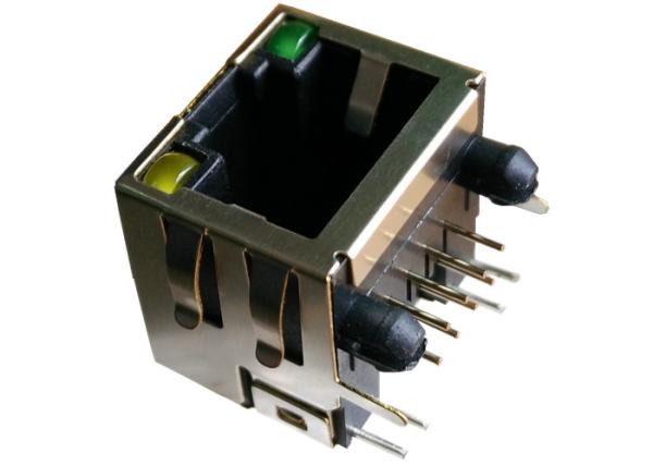LED が付いている穴の盾を通した XRJM-S-01-8-8-4 Rj45 のコネクター 8P8C