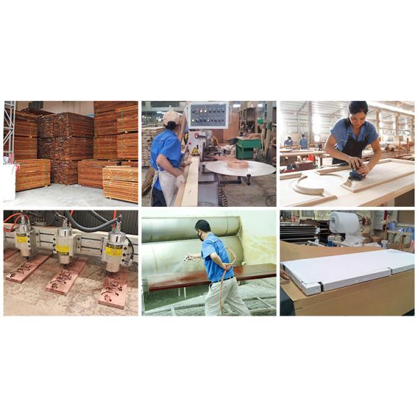 Modern Composite HDF Teak Wood Bedroom Door Design Eco Friendly 88cm Width